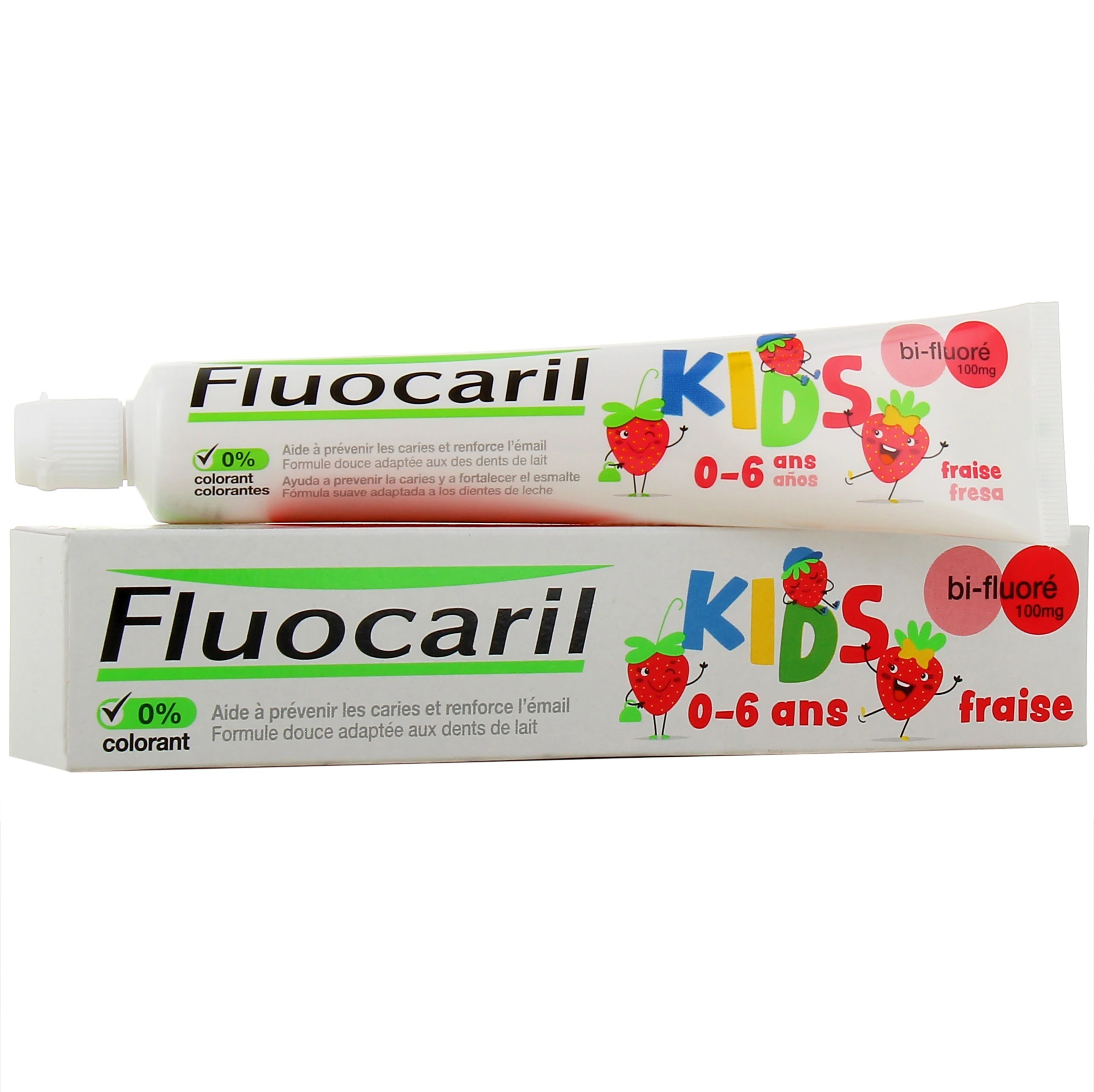 Fluocaril Dentifrice Kids Bi-Fluoré Fraise 0-6 ans 75ml