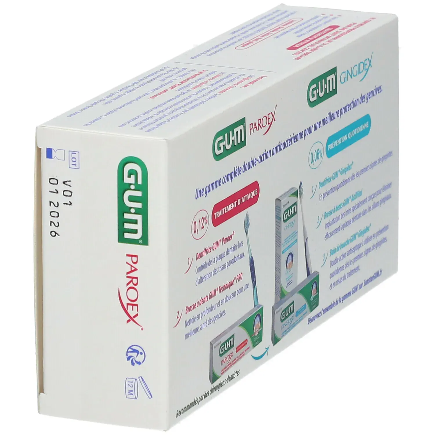 Gum Dentifrice Paroex Gencives Lot de 2 x 75ml