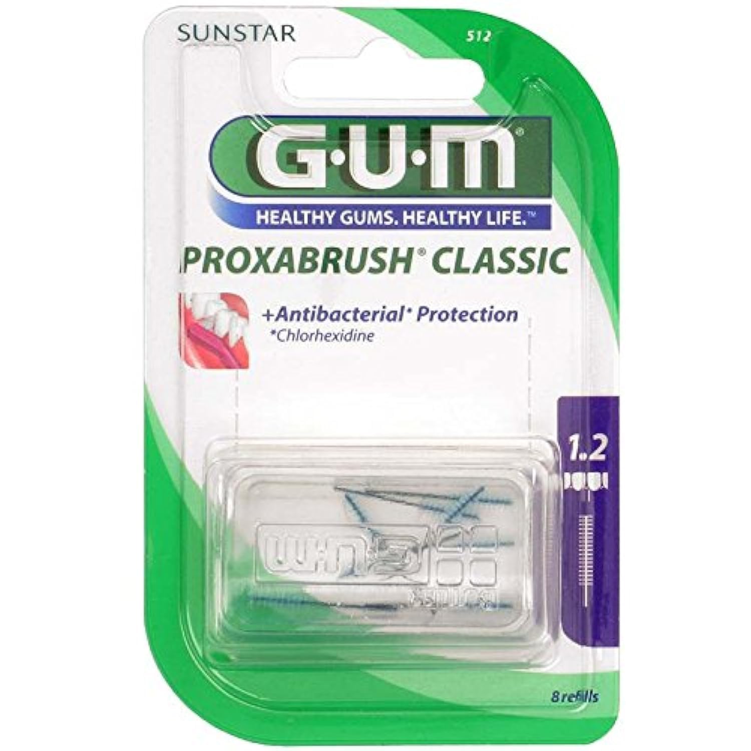 GUM Brossette Interdentaire Proxabrush Classic 1,2mm 512