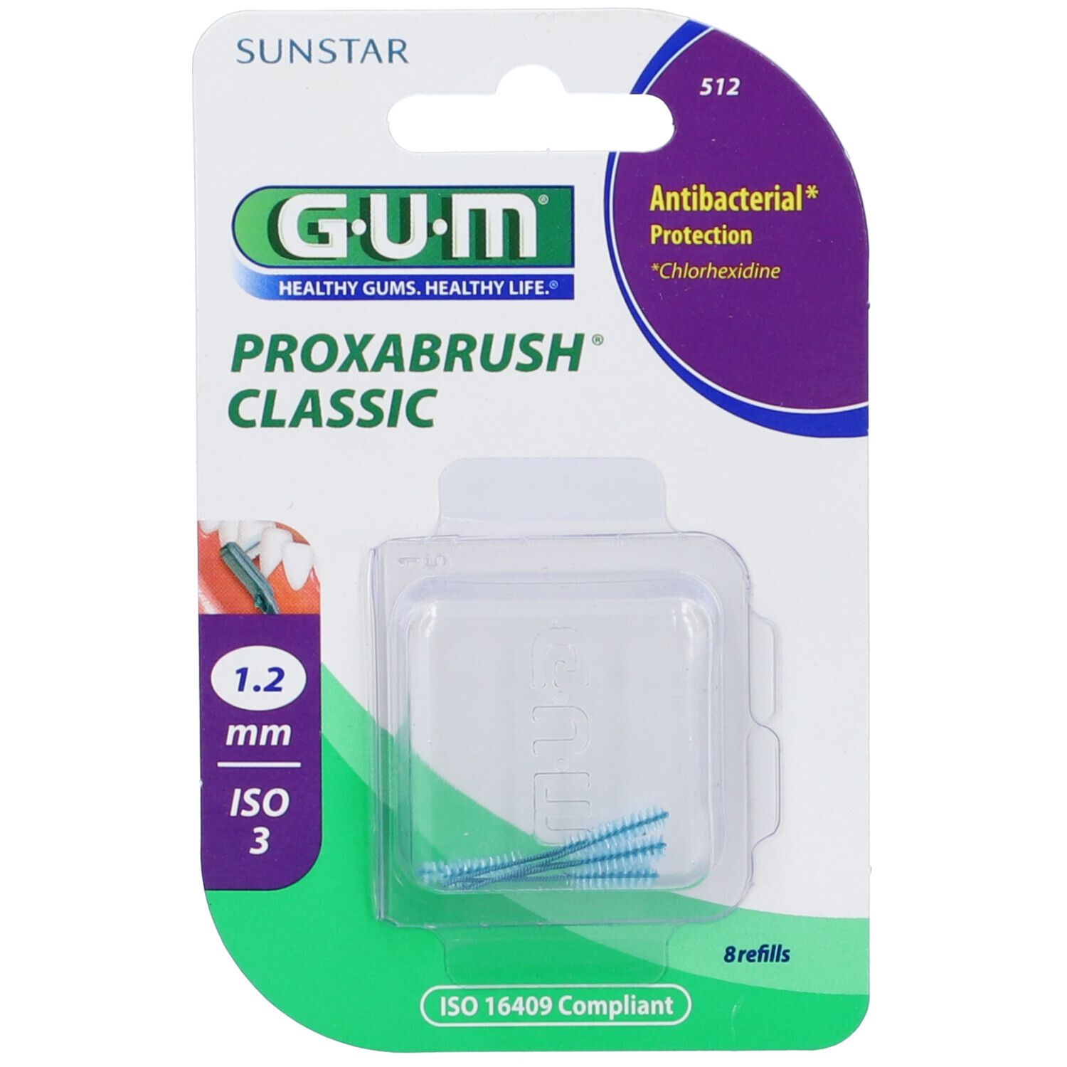 GUM Brossette Interdentaire Proxabrush Classic 1,2mm 512