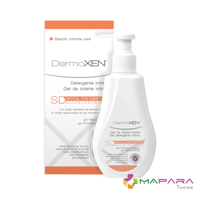 DermoXEN ULTRACALMING SD Gel de toilette intime pour les diabétiques 100ml
