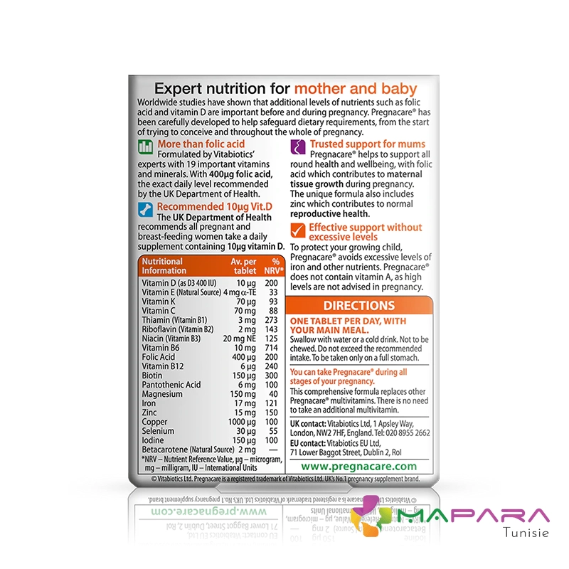 Vitabiotics Pregnacare Original 90 Comprimés