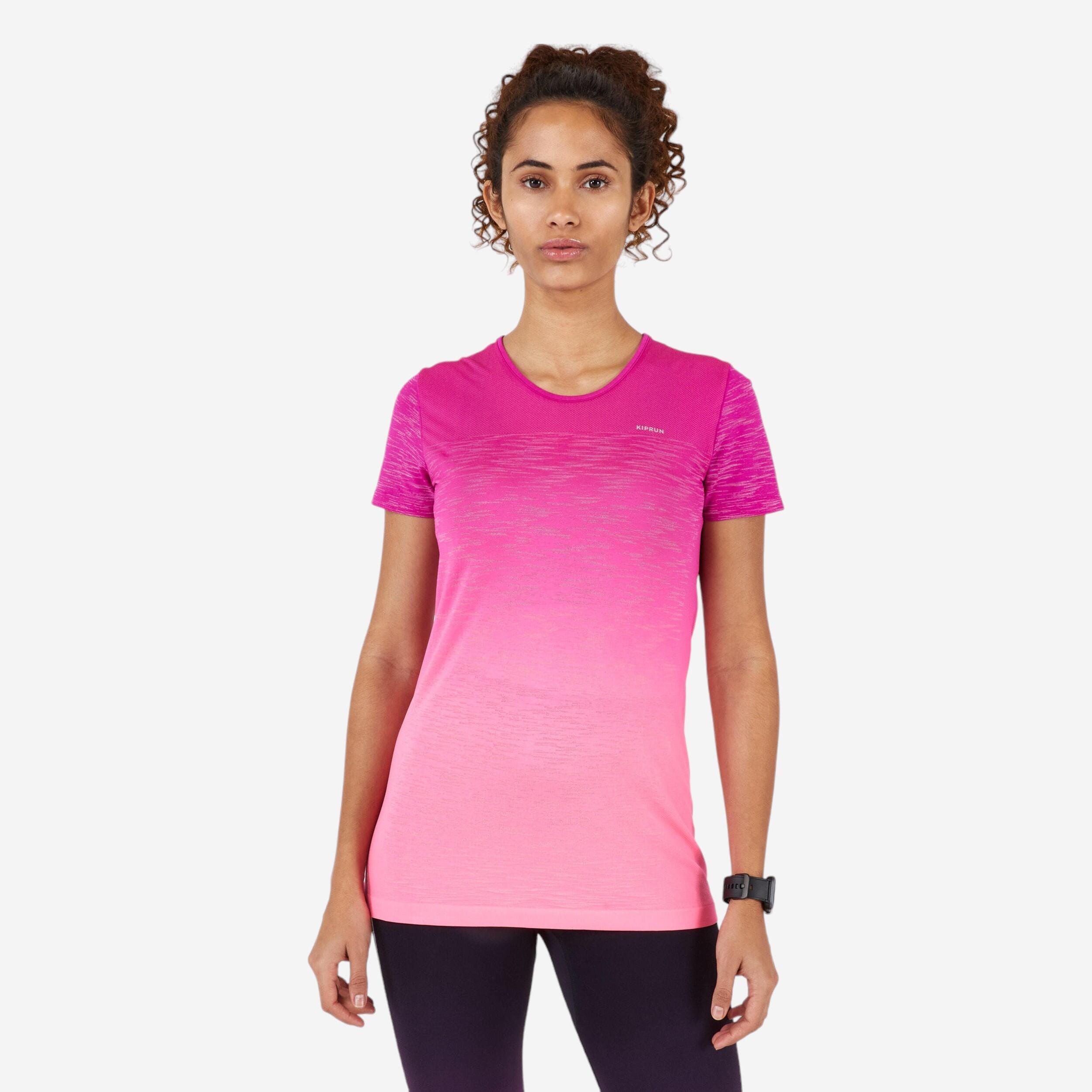 TEE SHIRT RUNNING FEMME RESPIRANT KIPRUN CARE ROUGE