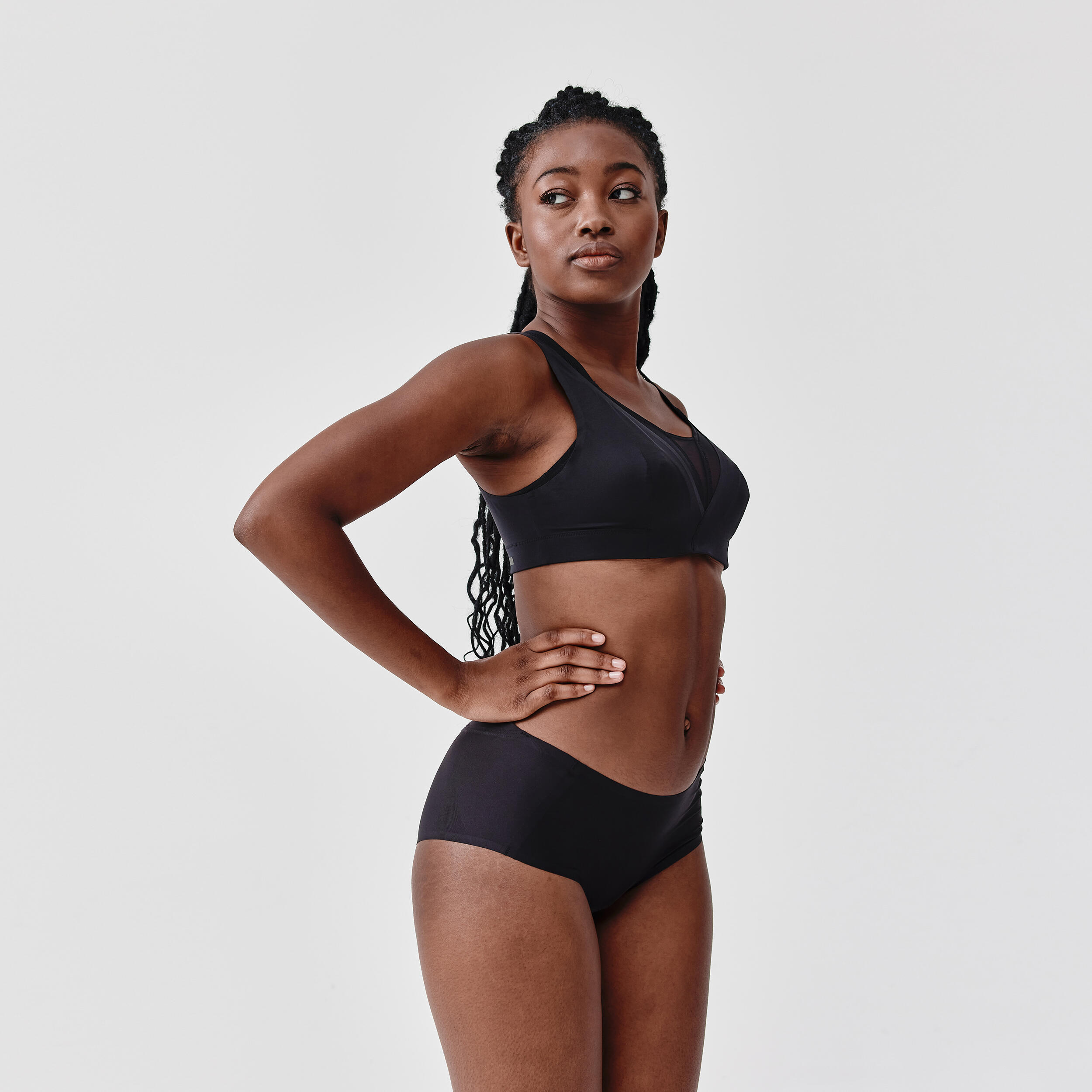 Boxer effet seconde peau Femme - Noir