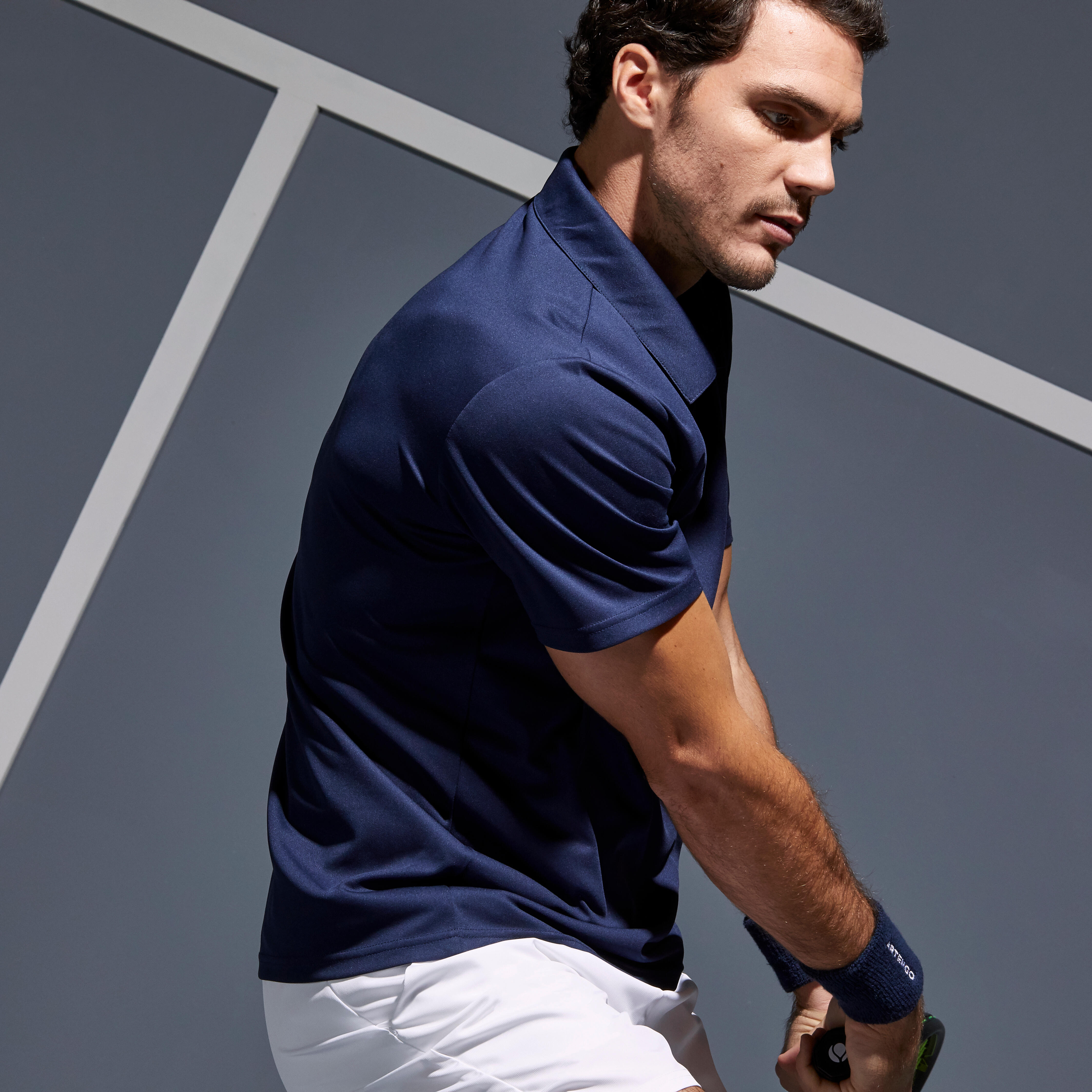 Polo de tennis manches courtes homme - Essential marine