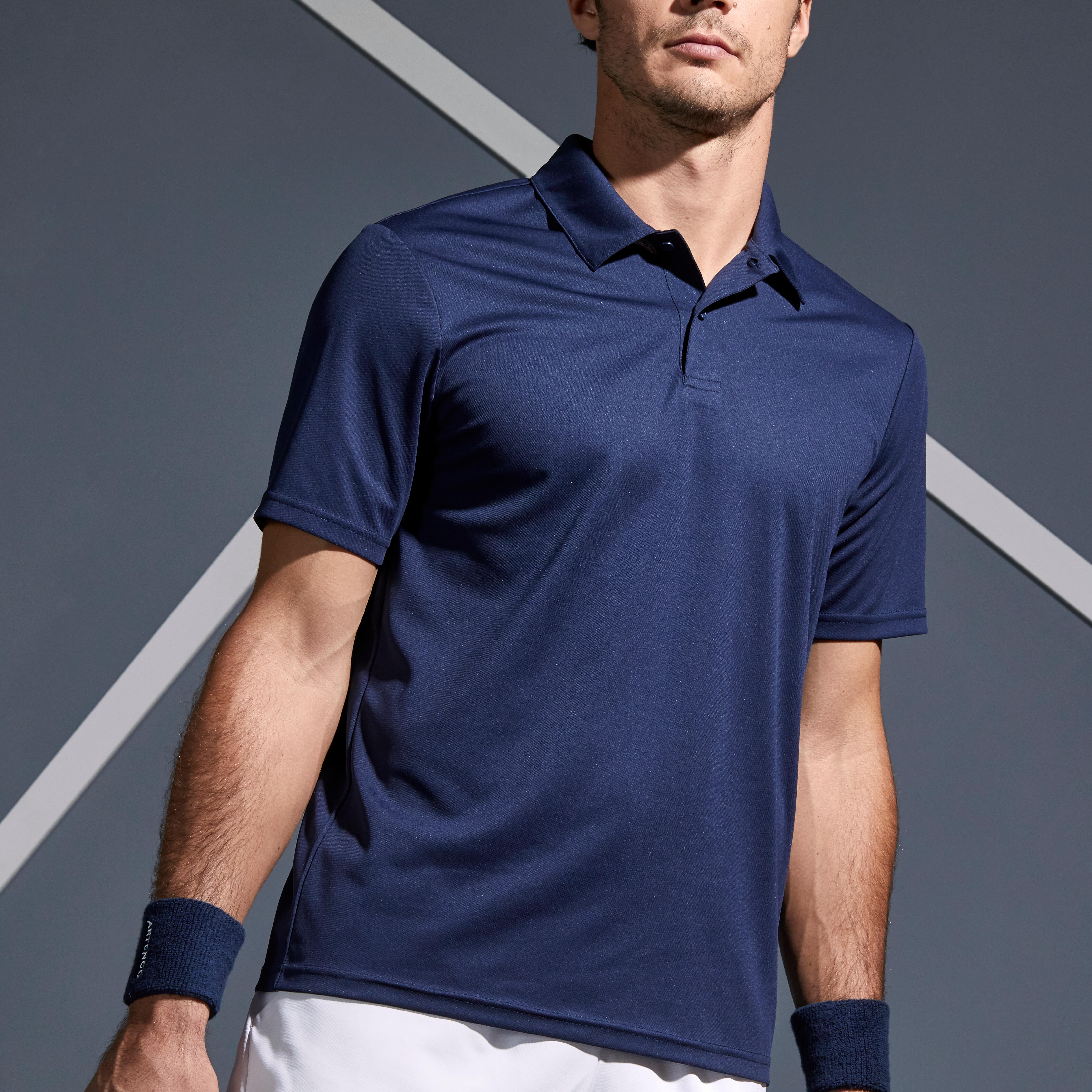 Polo de tennis manches courtes homme - Essential marine