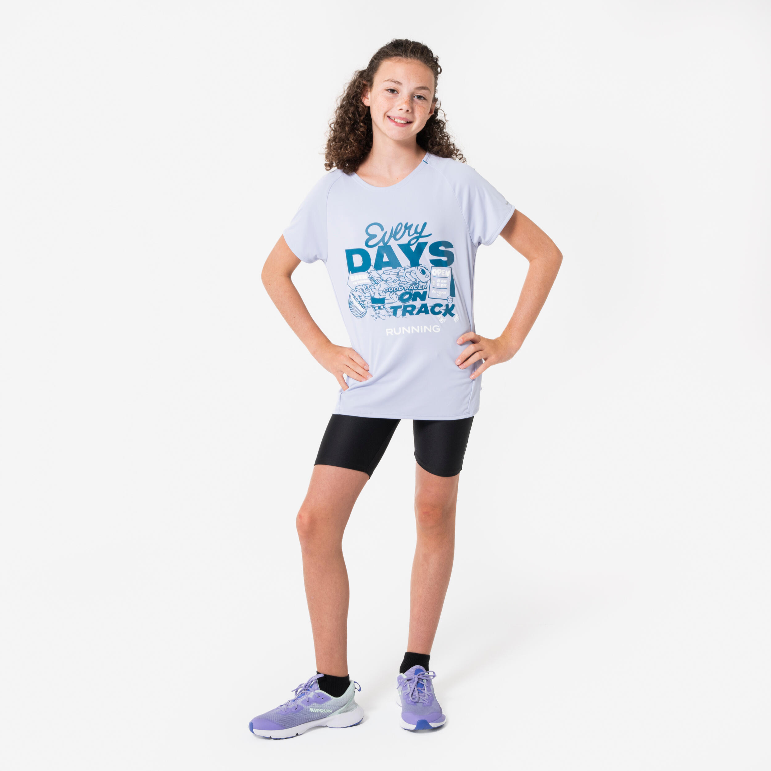 CUISSARD DE RUNNING ENFANT RESPIRANT - KIPRUN DRY NOIR