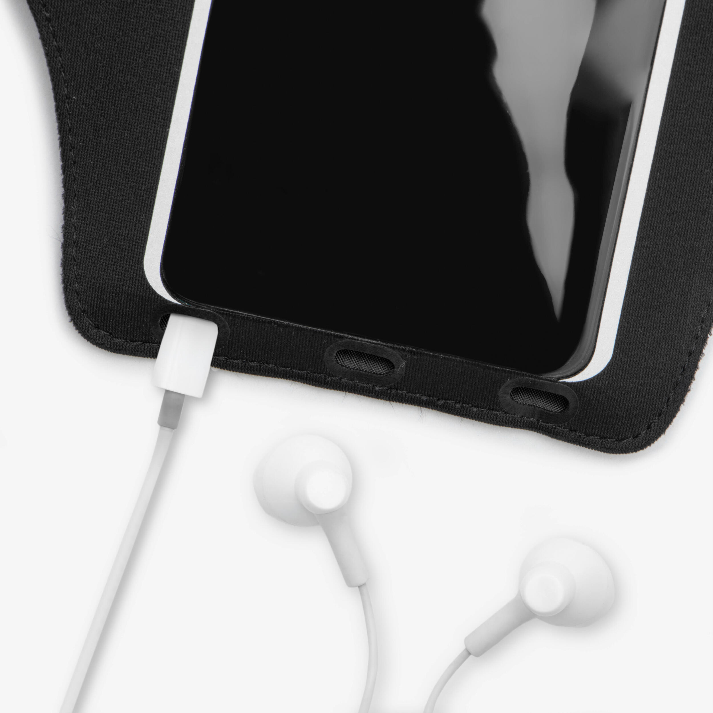 Brassard running smartphone grand téléphone Homme Femme  KIPRUN noir