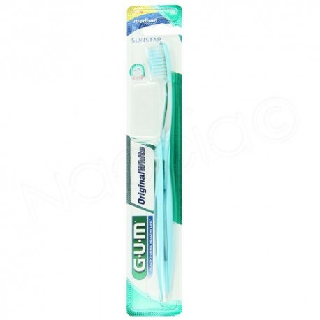 GUM Brosse à dents Original White medium compacte (563)