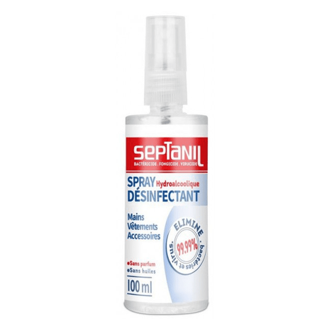 SEPTANIL SPRAY HYDROALCOOLIQUE DESINFECTANT 100ML