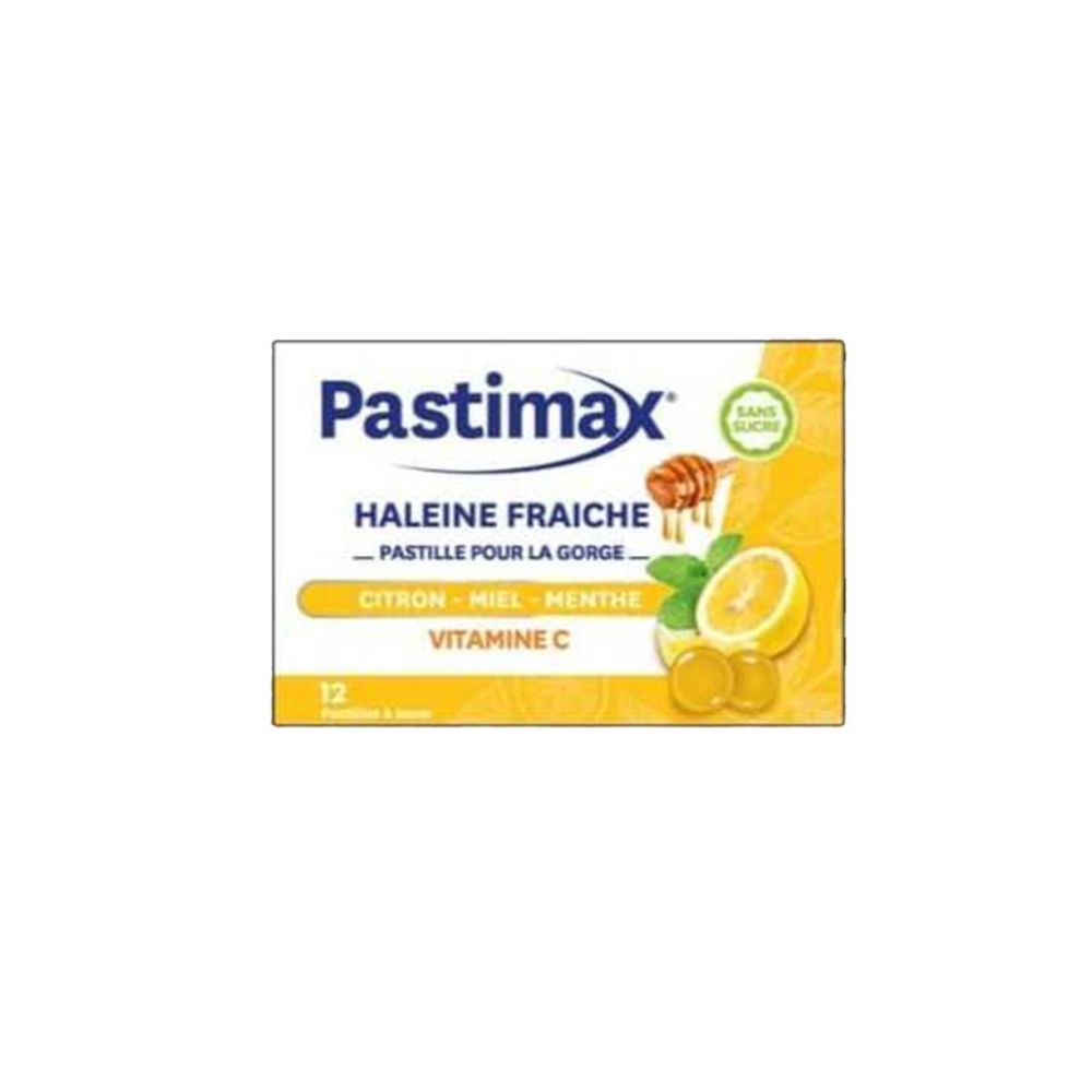 Pastimax Citron Miel Menthe 12 Pastilles A Sucer