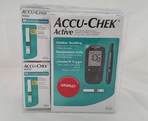 PACK ACCU-CHEK ACTIVE : APPAREIL DE MESURE+100 BANDELETTES