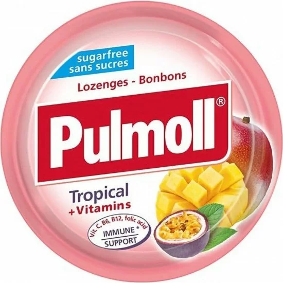 PULMOLL TROPICAL+VITAMINS 45GR
