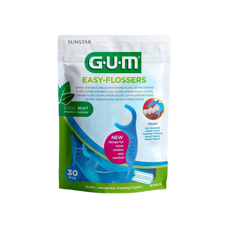 GUM EASY FLOSSERS PORTE FIL DENTAIRE 30PCS (890)
