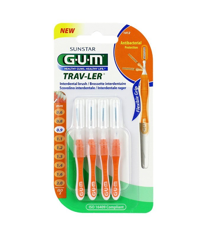 GUM BROSSETTES TRAVELER ULTRAFINE CYLINDRIQUE B/4 (1412)