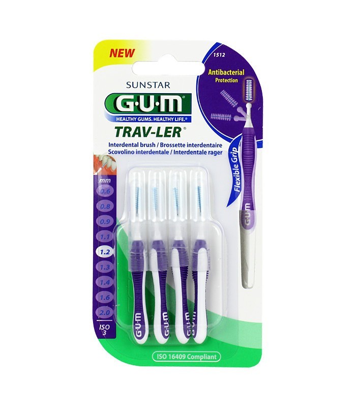 GUM BROSSETTES TRAVELER EXTRAFINE CYLINDRIQUE BTE DE 4 (1512)
