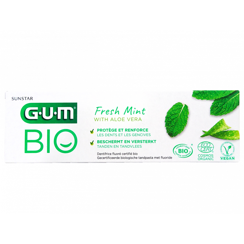 GUM BIO DENTIFRICE FRESH MINT WITH ALOE VERA 75ML